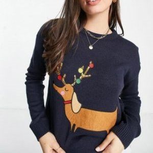 NWT Brace Soul Christmas Dachshund Sweater